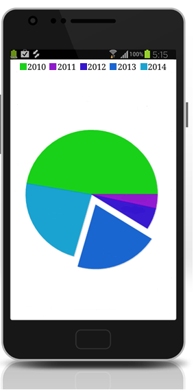 FlexPie app running on android phone